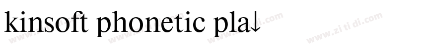 kinsoft phonetic pla字体转换